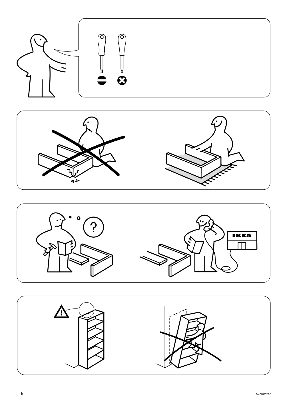 Assembly instructions for IKEA Billy height extension unit oak effect | Page 6 - IKEA BILLY / OXBERG bookcase w glass doors/ext unit 495.819.12