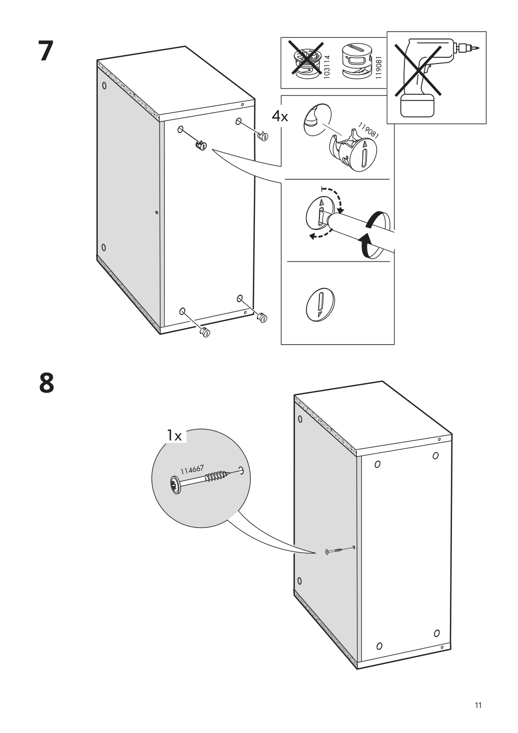 Assembly instructions for IKEA Billy height extension unit birch veneer | Page 11 - IKEA BILLY / OXBERG bookcase 990.234.08