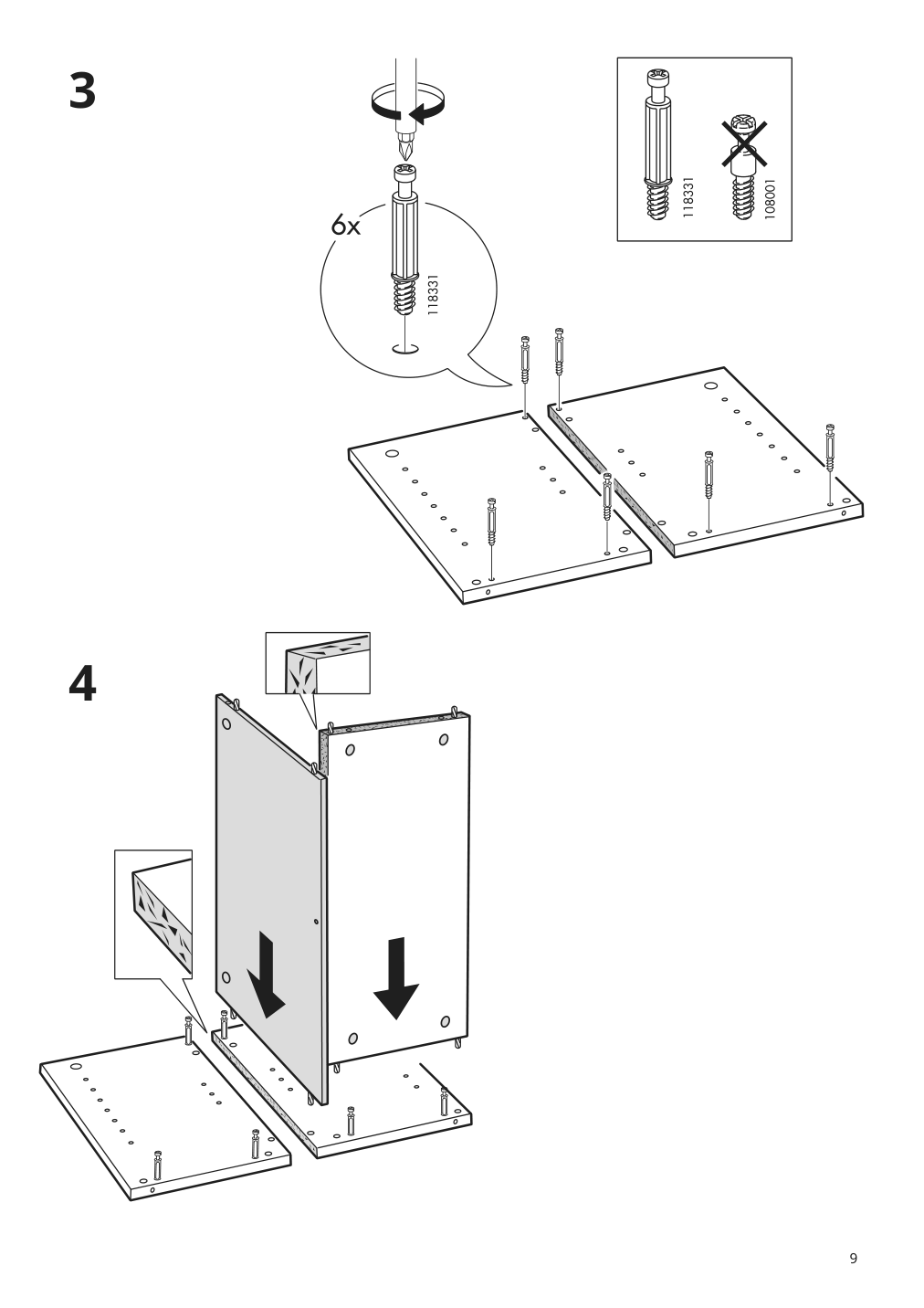 Assembly instructions for IKEA Billy height extension unit birch veneer | Page 9 - IKEA BILLY / OXBERG bookcase 990.234.08