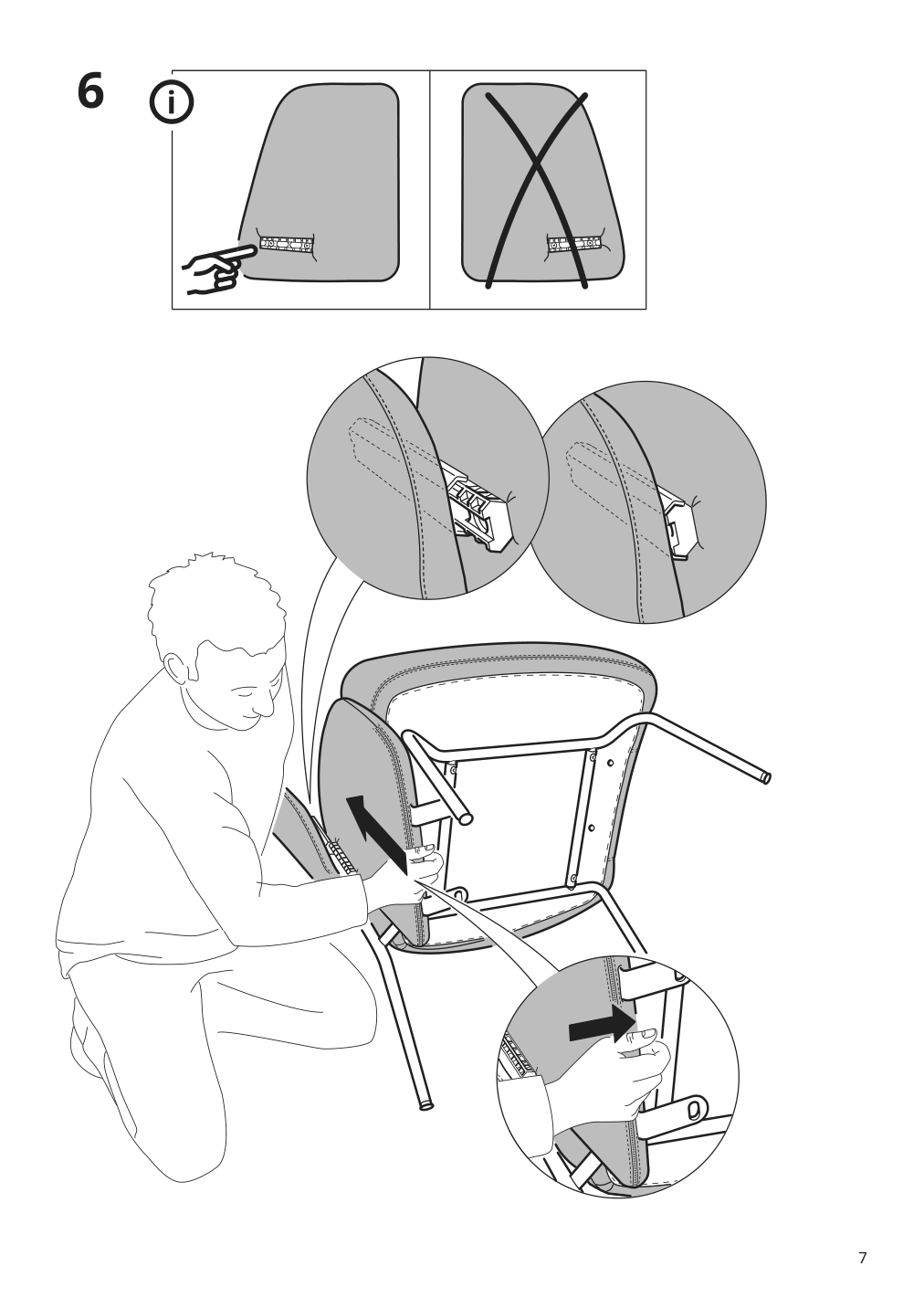 Assembly instructions for IKEA Bingsta armchair vissle dark gray kabusa dark gray | Page 7 - IKEA BINGSTA armchair 204.460.95