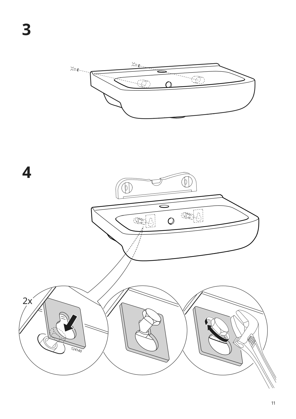 Assembly instructions for IKEA Bjoerkan sink | Page 11 - IKEA RÅGRUND / BJÖRKÅN sink shelf/corner shelf 394.835.54