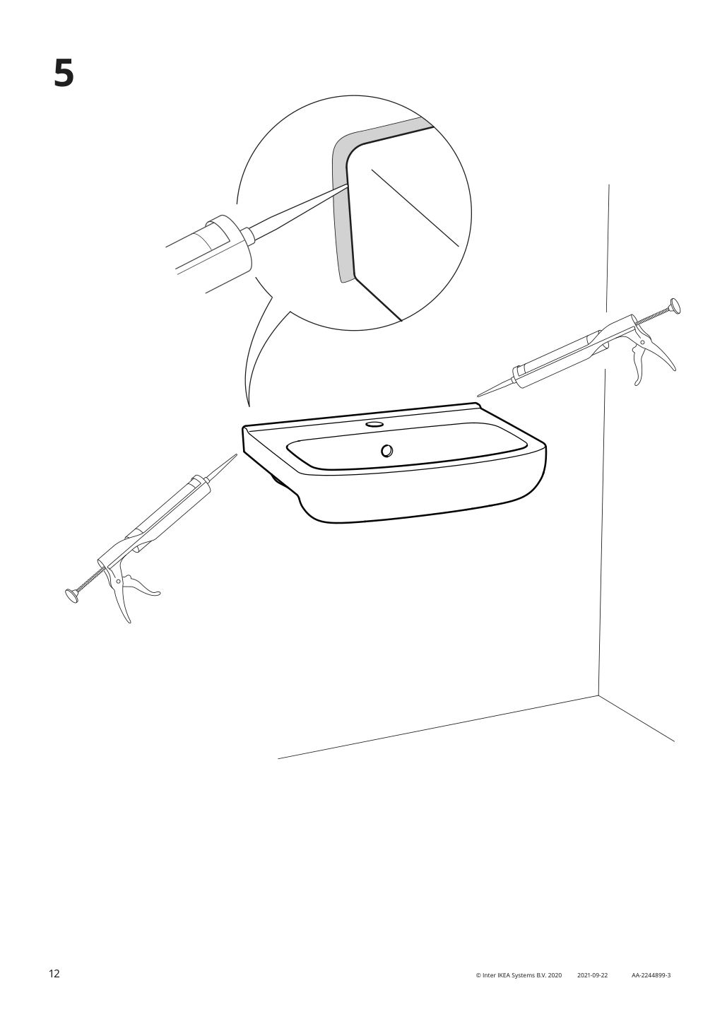 Assembly instructions for IKEA Bjoerkan sink | Page 12 - IKEA RÅGRUND / BJÖRKÅN sink shelf/corner shelf 394.835.54