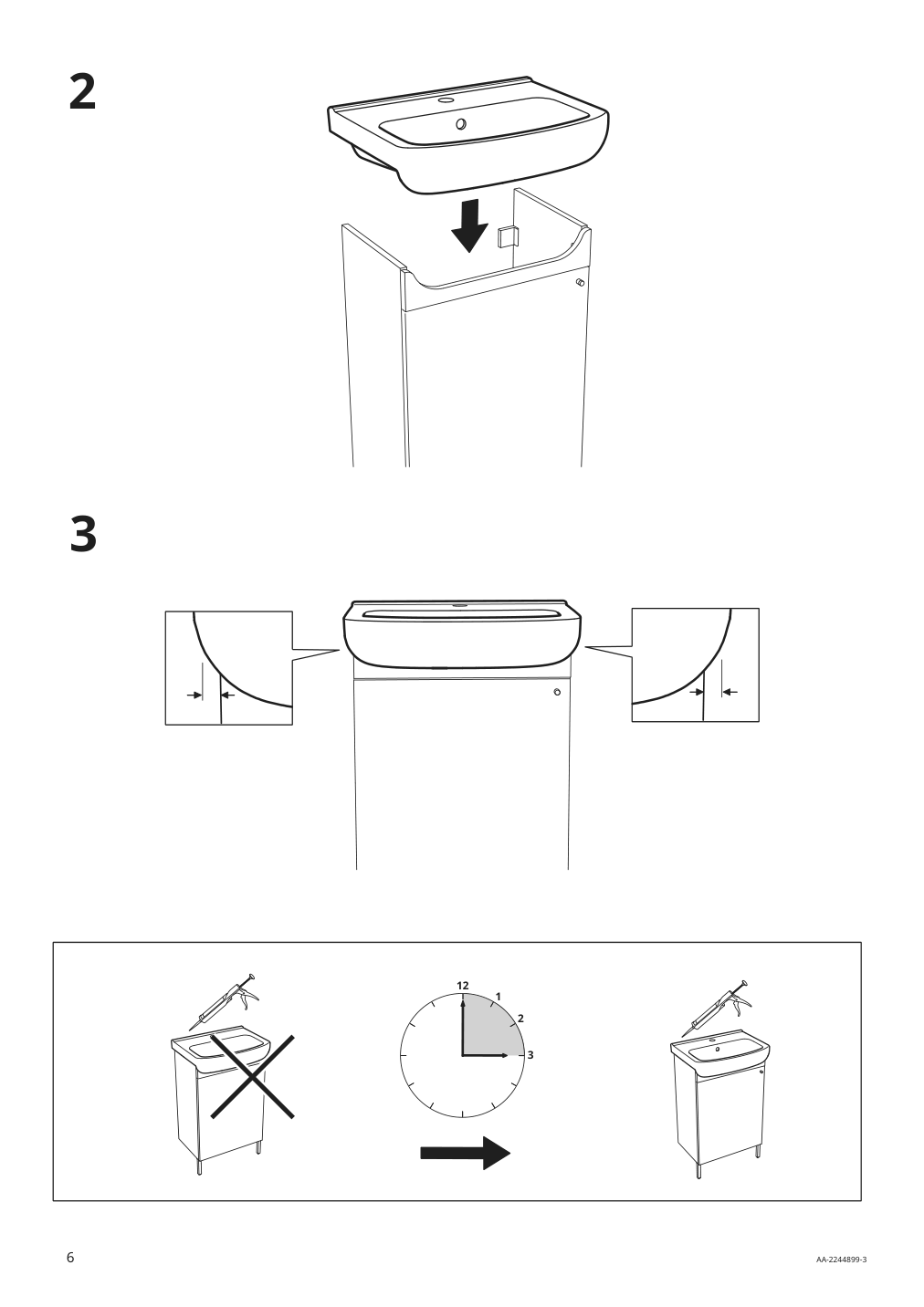 Assembly instructions for IKEA Bjoerkan sink | Page 6 - IKEA NYSJÖN / BJÖRKÅN bathroom furniture, set of 6 394.158.95