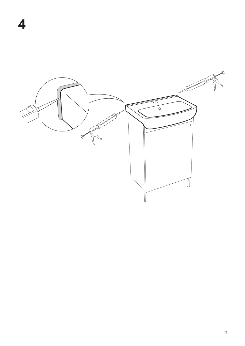 Assembly instructions for IKEA Bjoerkan sink | Page 7 - IKEA NYSJÖN / BJÖRKÅN bathroom furniture, set of 6 494.159.13