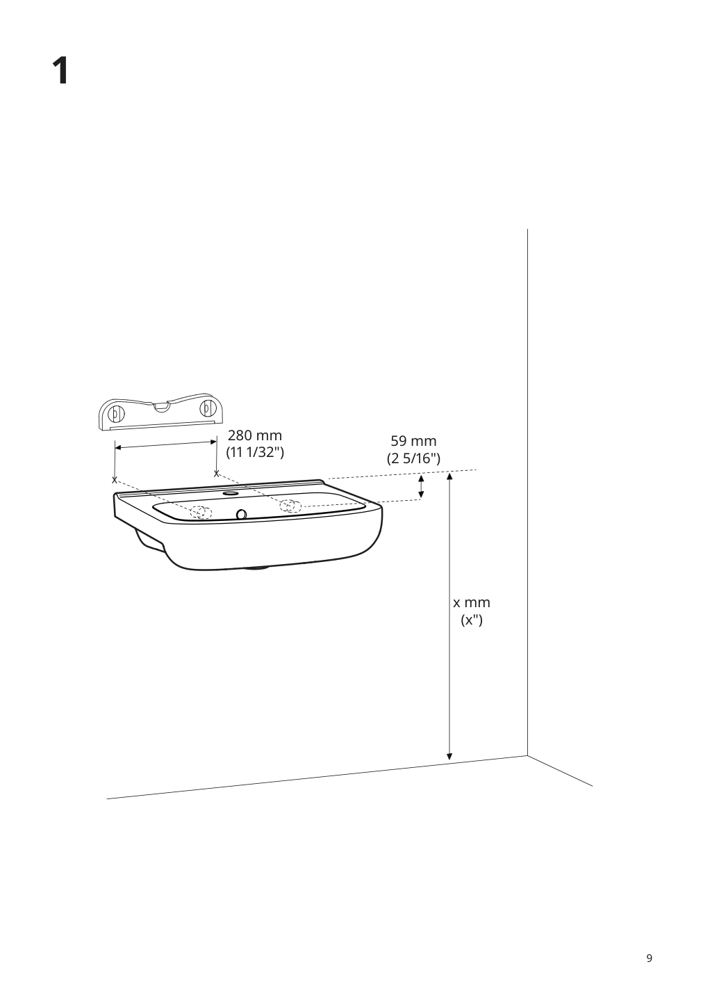 Assembly instructions for IKEA Bjoerkan sink | Page 9 - IKEA RÅGRUND / BJÖRKÅN sink shelf/corner shelf 394.835.54