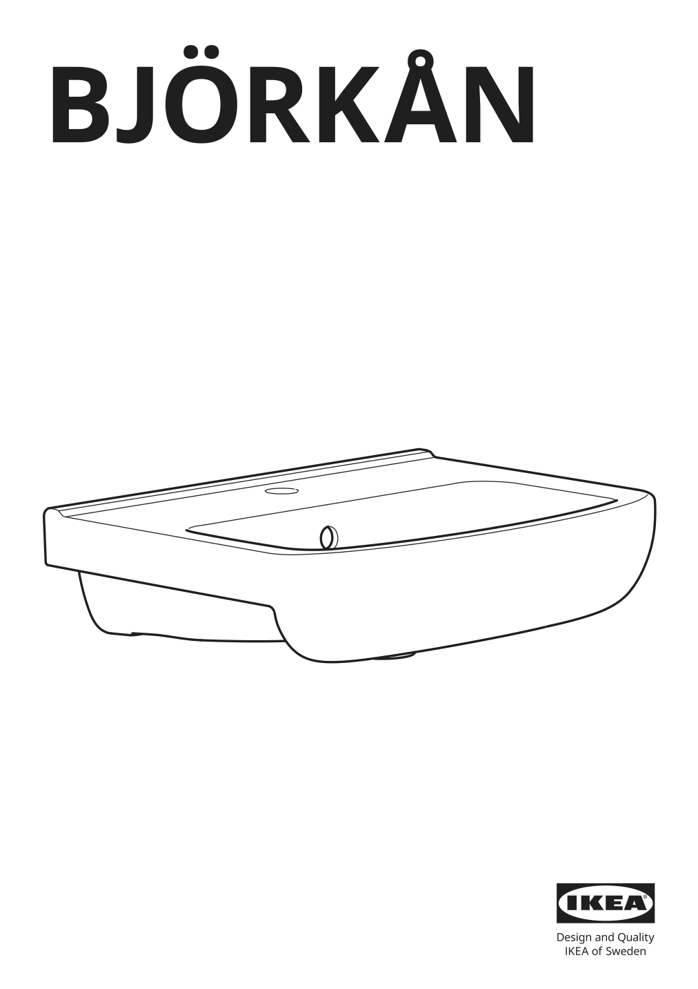 Assembly instructions for IKEA Bjoerkan sink | Page 1 - IKEA RÅGRUND / BJÖRKÅN sink shelf/corner shelf 394.835.54