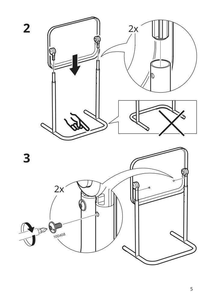 Assembly instructions for IKEA Bjoerkasen laptop stand beige | Page 5 - IKEA BJÖRKÅSEN laptop stand 904.678.38