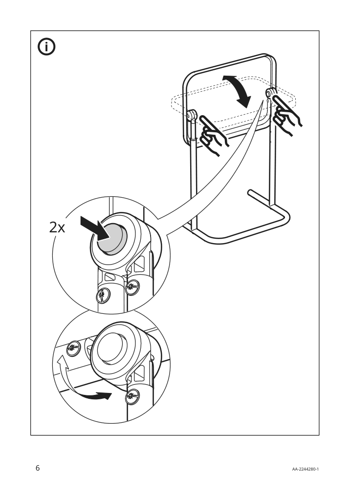 Assembly instructions for IKEA Bjoerkasen laptop stand beige | Page 6 - IKEA BJÖRKÅSEN laptop stand 904.678.38