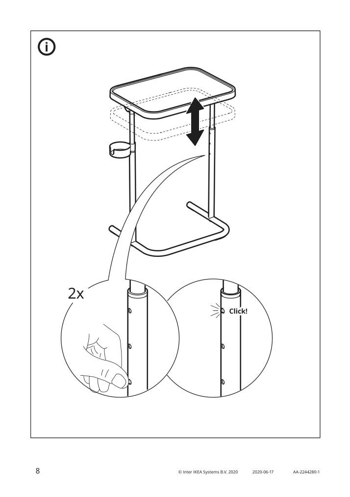 Assembly instructions for IKEA Bjoerkasen laptop stand beige | Page 8 - IKEA BJÖRKÅSEN laptop stand 904.678.38