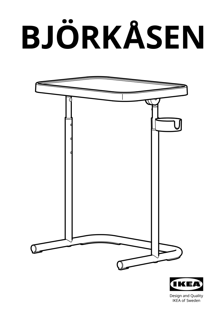 Assembly instructions for IKEA Bjoerkasen laptop stand brown orange | Page 1 - IKEA BJÖRKÅSEN laptop stand 805.819.24