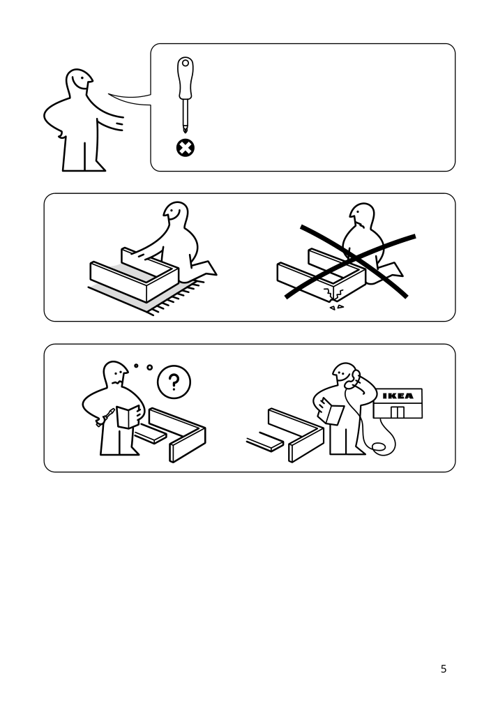 Assembly instructions for IKEA Bjoerkasen laptop stand brown orange | Page 5 - IKEA BJÖRKÅSEN laptop stand 805.819.24