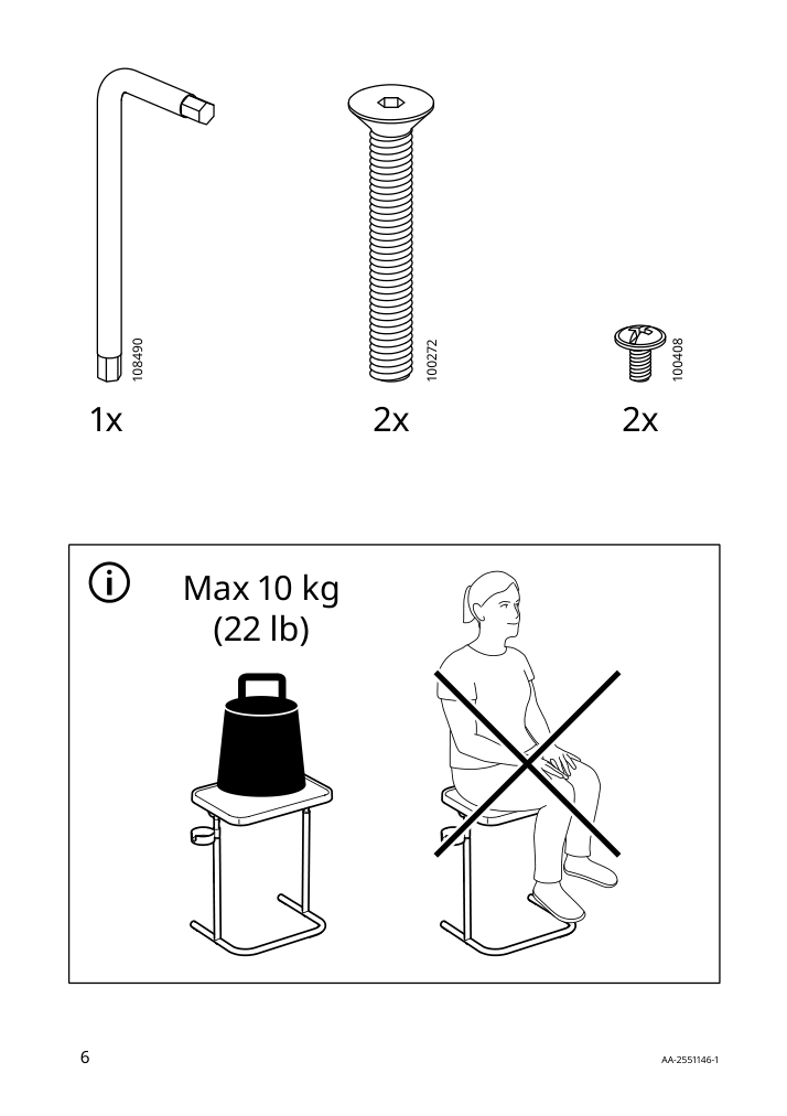 Assembly instructions for IKEA Bjoerkasen laptop stand brown orange | Page 6 - IKEA BJÖRKÅSEN laptop stand 805.819.24