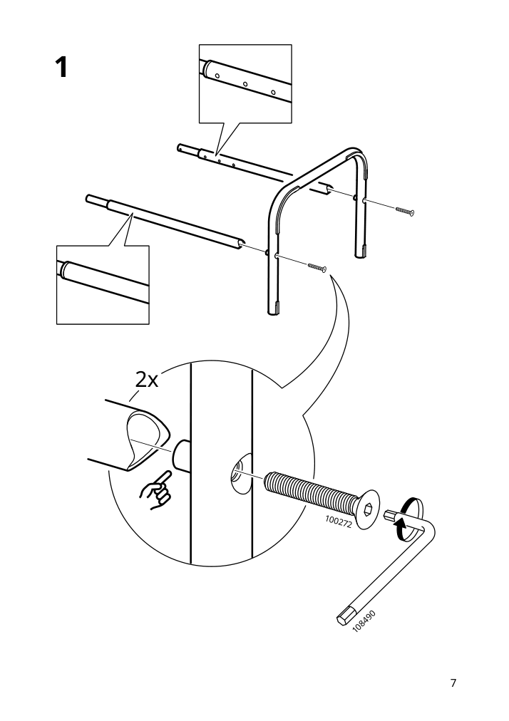 Assembly instructions for IKEA Bjoerkasen laptop stand brown orange | Page 7 - IKEA BJÖRKÅSEN laptop stand 805.819.24