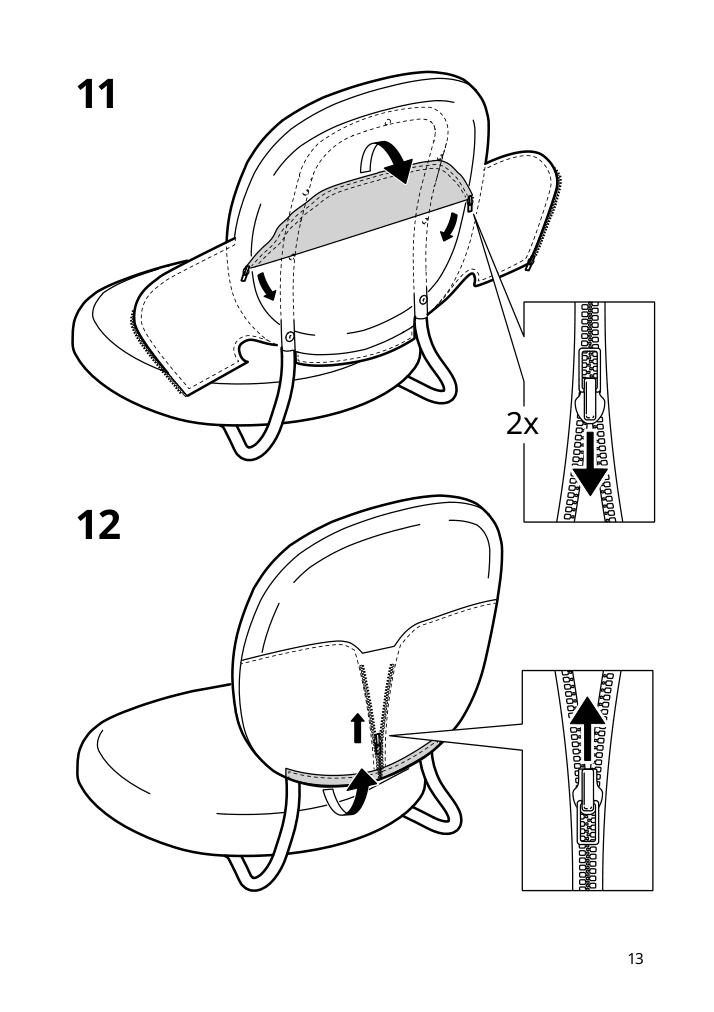 Assembly instructions for IKEA Bjoerkberget swivel chair idekulla blue | Page 13 - IKEA LOMMARP/BJÖRKBERGET desk and storage combination 594.365.47