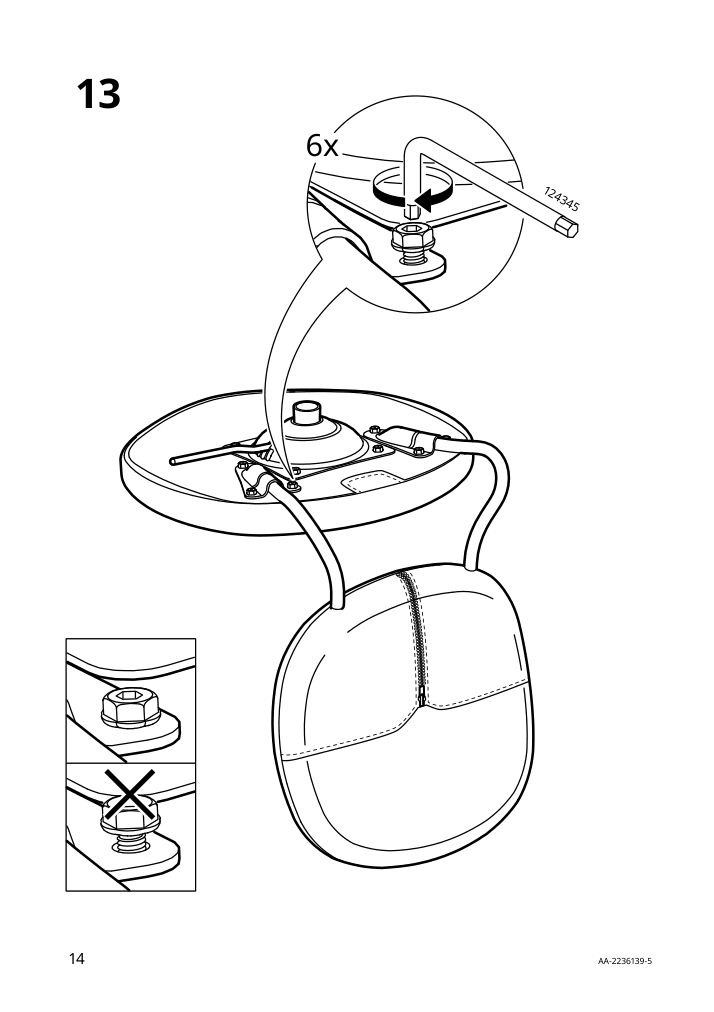 Assembly instructions for IKEA Bjoerkberget swivel chair idekulla blue | Page 14 - IKEA LOMMARP/BJÖRKBERGET desk and storage combination 594.365.47