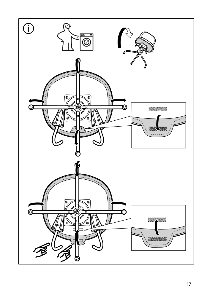 Assembly instructions for IKEA Bjoerkberget swivel chair idekulla blue | Page 17 - IKEA LOMMARP/BJÖRKBERGET desk and storage combination 594.365.47