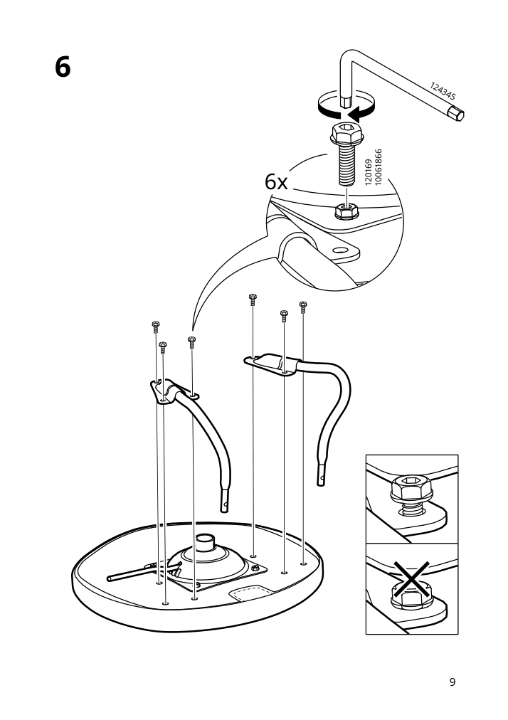 Assembly instructions for IKEA Bjoerkberget swivel chair idekulla blue | Page 9 - IKEA LOMMARP/BJÖRKBERGET desk and storage combination 594.365.47