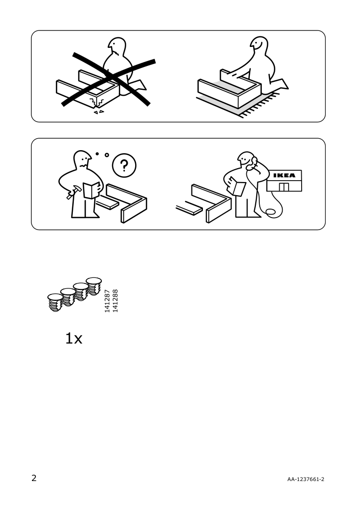 Assembly instructions for IKEA Bjoerkoeviken door drawer front birch veneer | Page 2 - IKEA BESTÅ TV unit with drawers and door 794.203.62