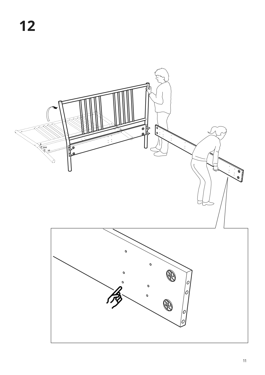 Assembly instructions for IKEA Bjoerksnaes bed frame birch birch veneer | Page 11 - IKEA BJÖRKSNÄS bed frame 895.016.97