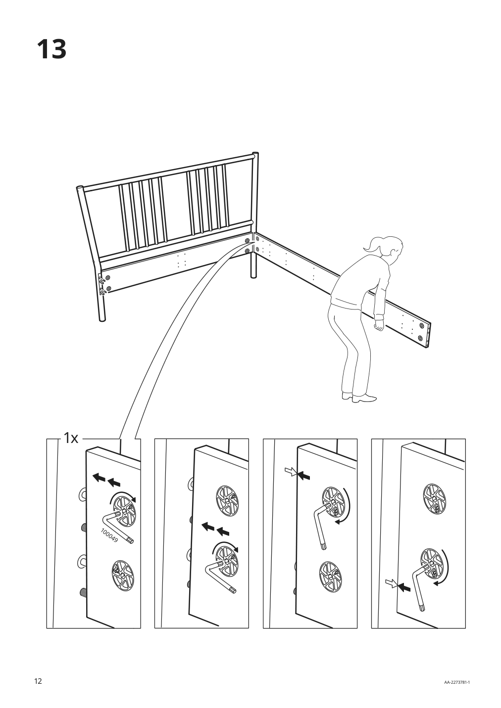 Assembly instructions for IKEA Bjoerksnaes bed frame birch birch veneer | Page 12 - IKEA BJÖRKSNÄS bed frame 895.016.97