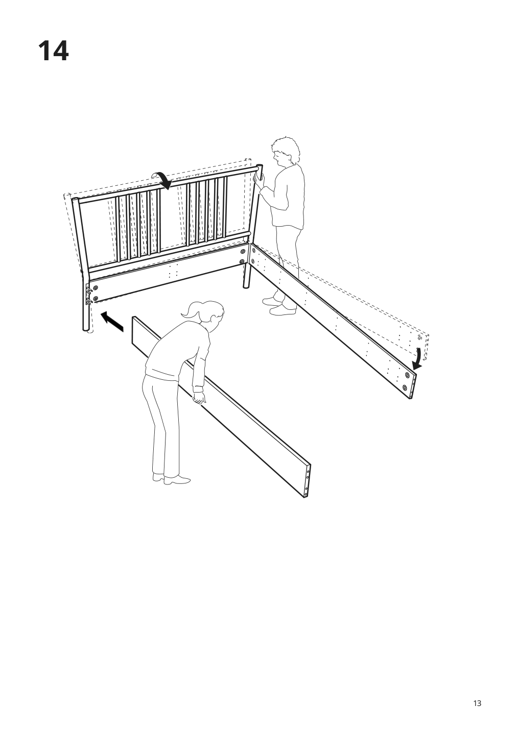 Assembly instructions for IKEA Bjoerksnaes bed frame birch birch veneer | Page 13 - IKEA BJÖRKSNÄS bed frame 895.016.97