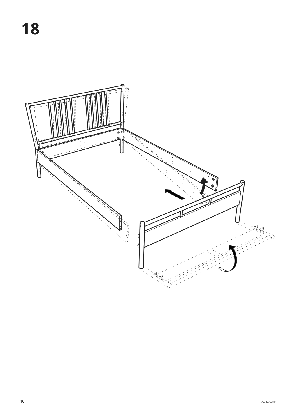 Assembly instructions for IKEA Bjoerksnaes bed frame birch birch veneer | Page 16 - IKEA BJÖRKSNÄS bed frame 895.016.97