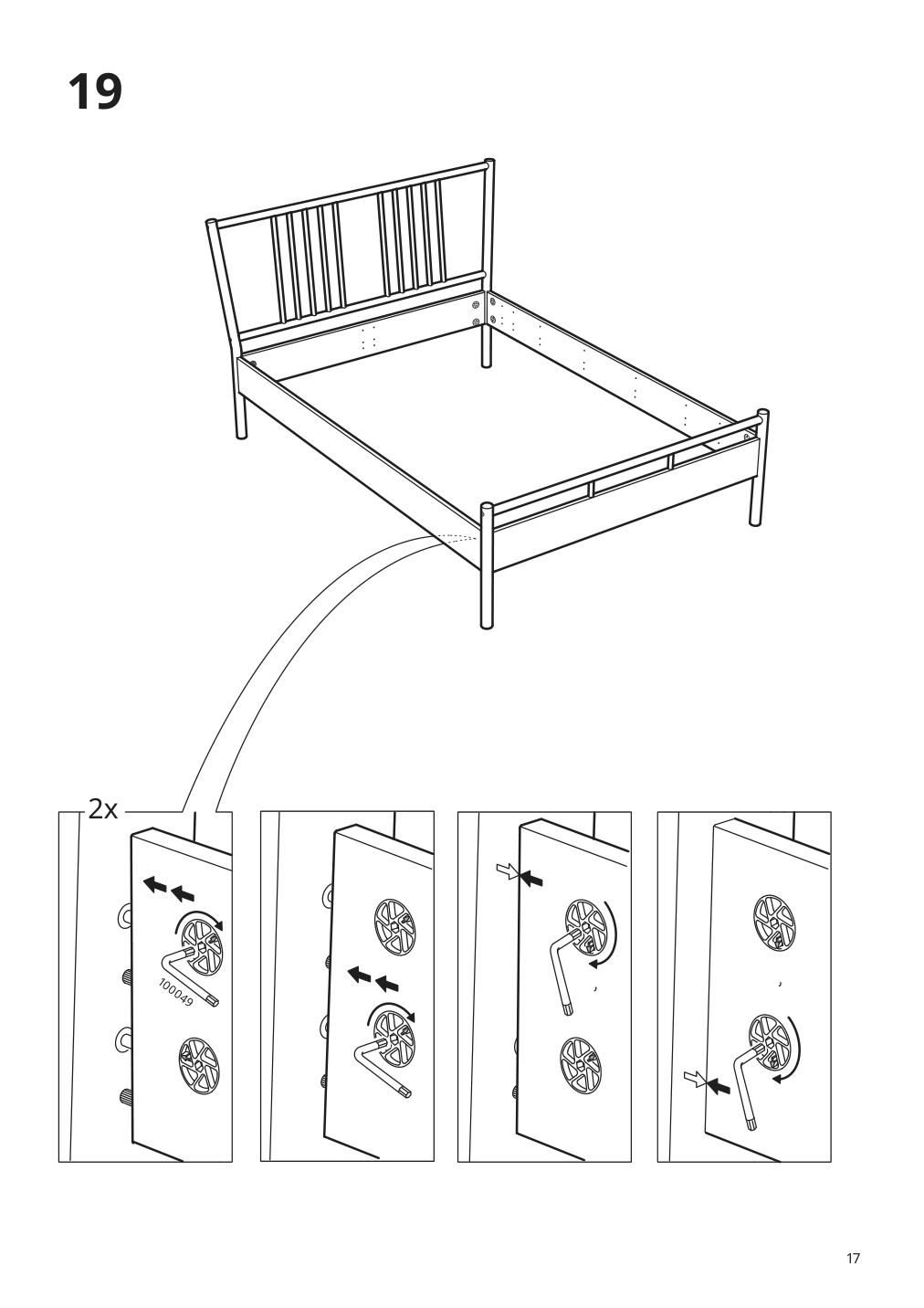 Assembly instructions for IKEA Bjoerksnaes bed frame birch birch veneer | Page 17 - IKEA BJÖRKSNÄS bed frame 895.016.97