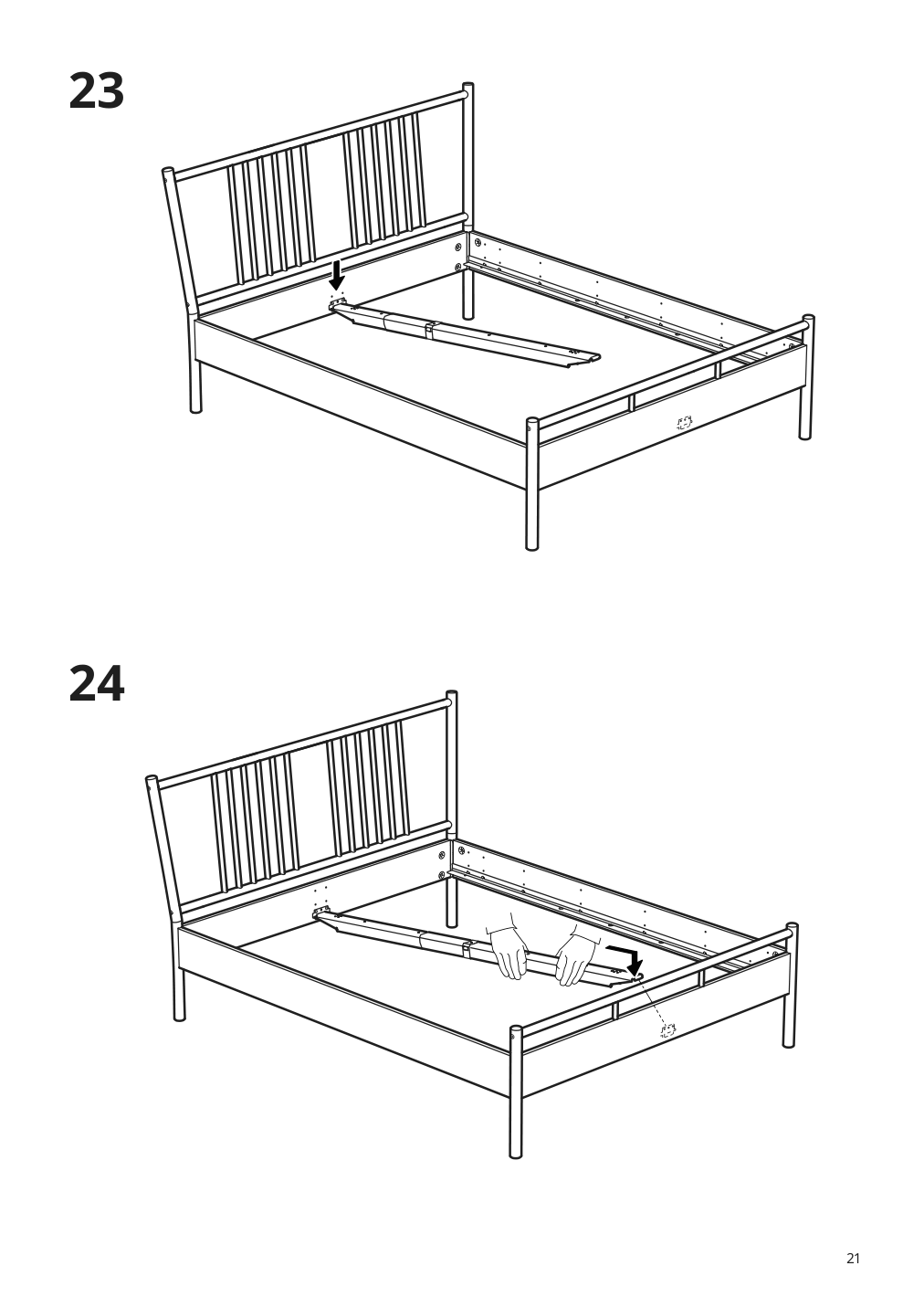 Assembly instructions for IKEA Bjoerksnaes bed frame birch birch veneer | Page 21 - IKEA BJÖRKSNÄS bed frame 895.016.97