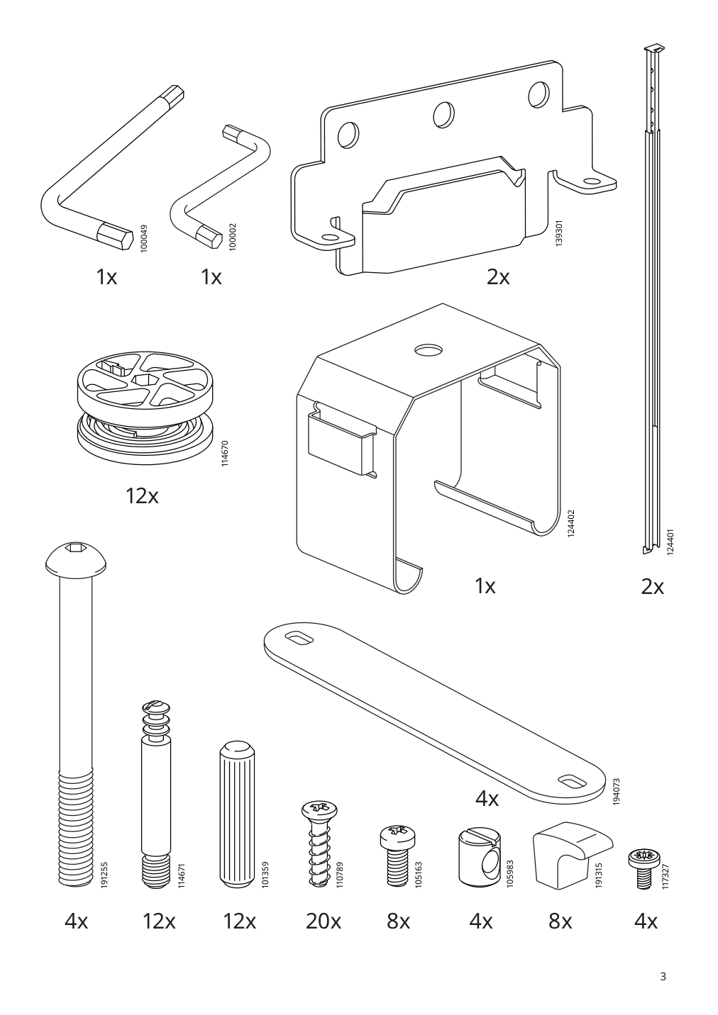 Assembly instructions for IKEA Bjoerksnaes bed frame birch birch veneer | Page 3 - IKEA BJÖRKSNÄS bed frame 895.016.97