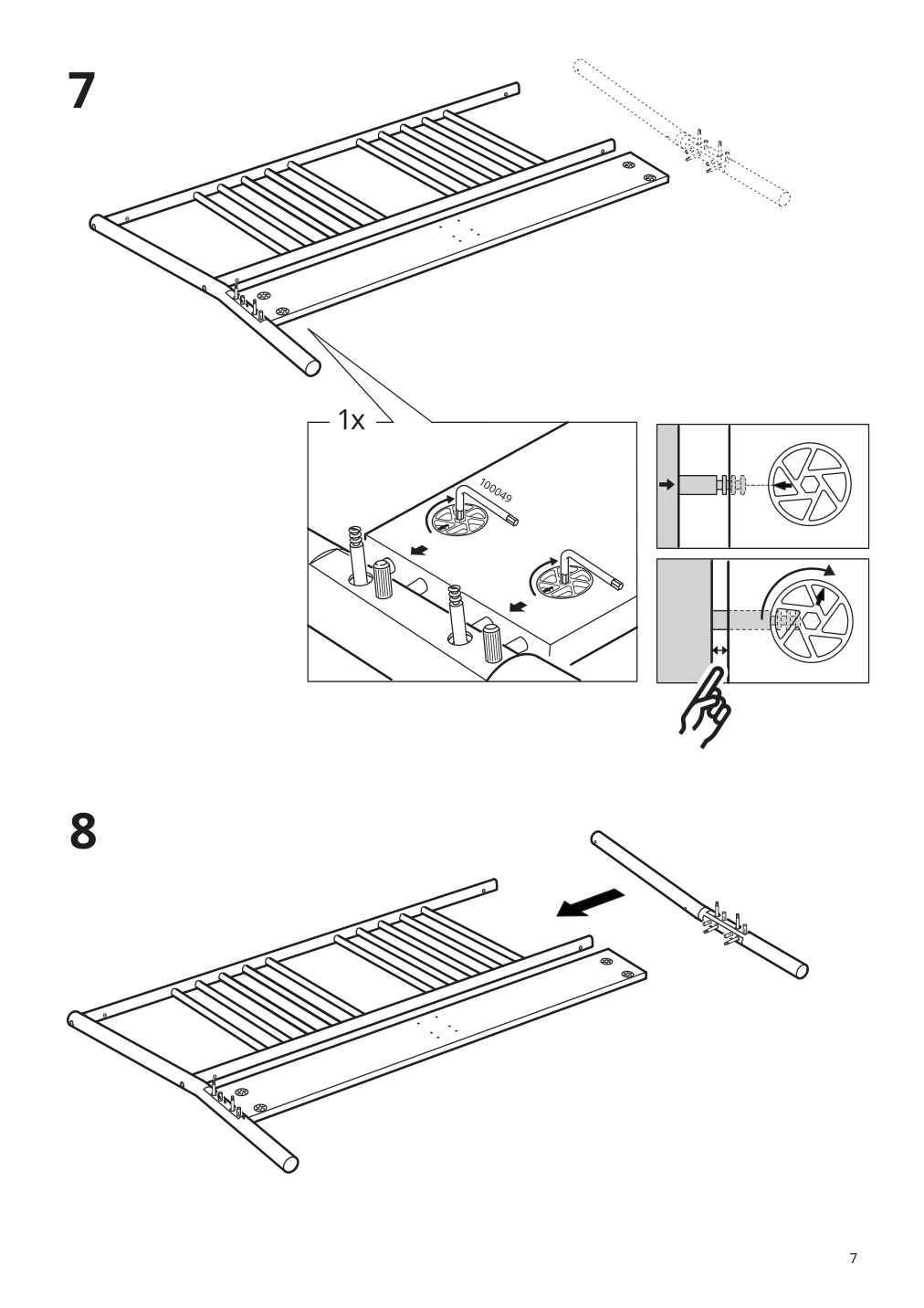 Assembly instructions for IKEA Bjoerksnaes bed frame birch birch veneer | Page 7 - IKEA BJÖRKSNÄS bed frame 895.016.97