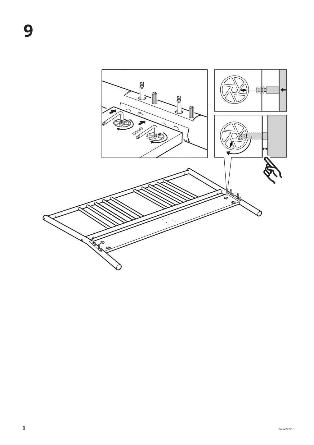 Assembly instructions for IKEA Bjoerksnaes bed frame birch birch veneer | Page 8 - IKEA BJÖRKSNÄS bed frame 895.016.97