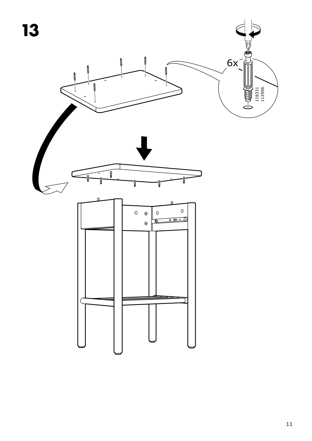 Assembly instructions for IKEA Bjoerksnaes nightstand birch | Page 11 - IKEA BJÖRKSNÄS nightstand 704.073.60