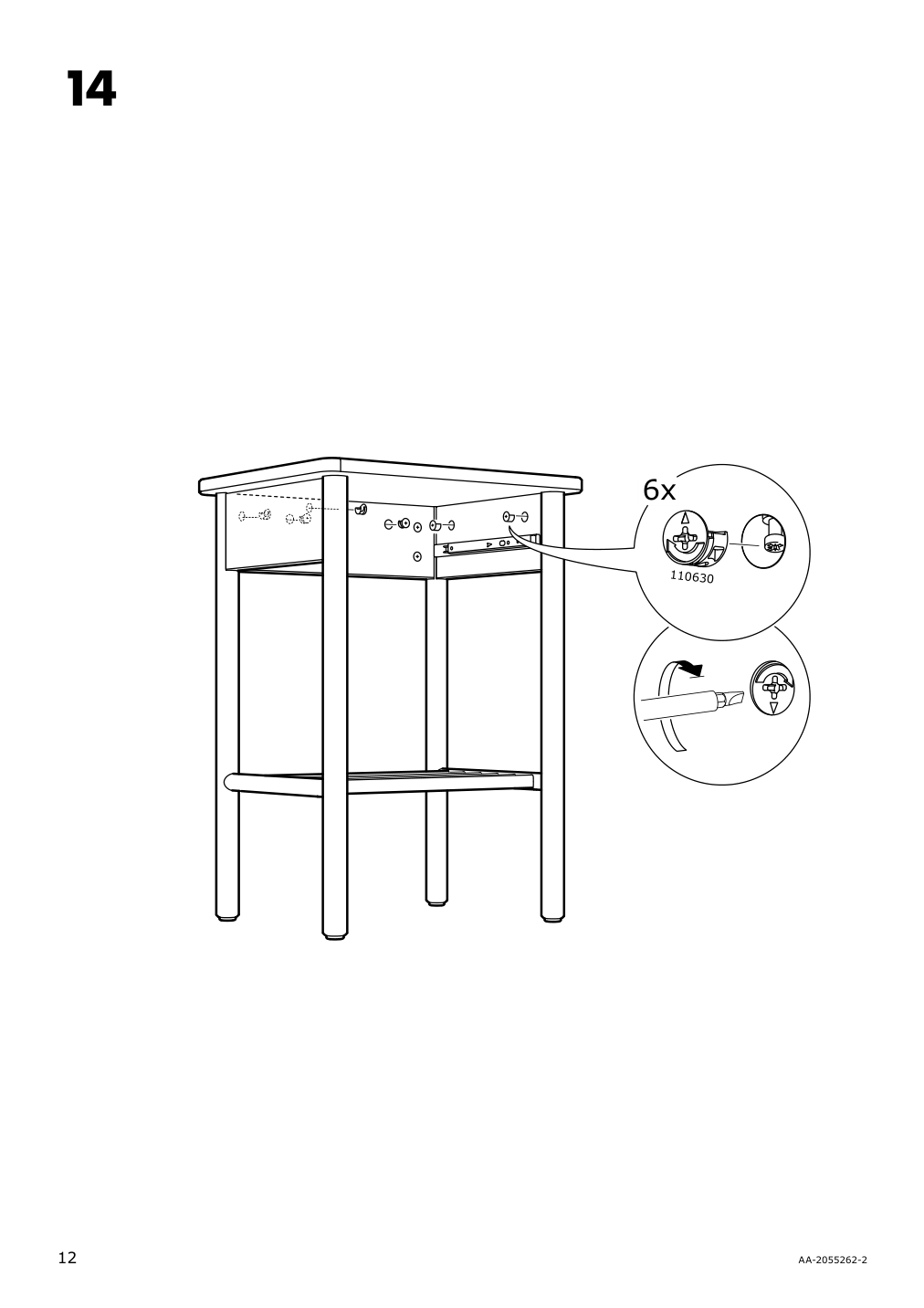 Assembly instructions for IKEA Bjoerksnaes nightstand birch | Page 12 - IKEA BJÖRKSNÄS nightstand 704.073.60