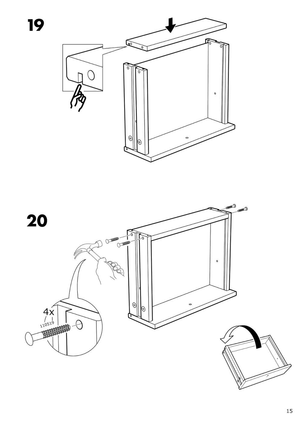 Assembly instructions for IKEA Bjoerksnaes nightstand birch | Page 15 - IKEA BJÖRKSNÄS nightstand 704.073.60