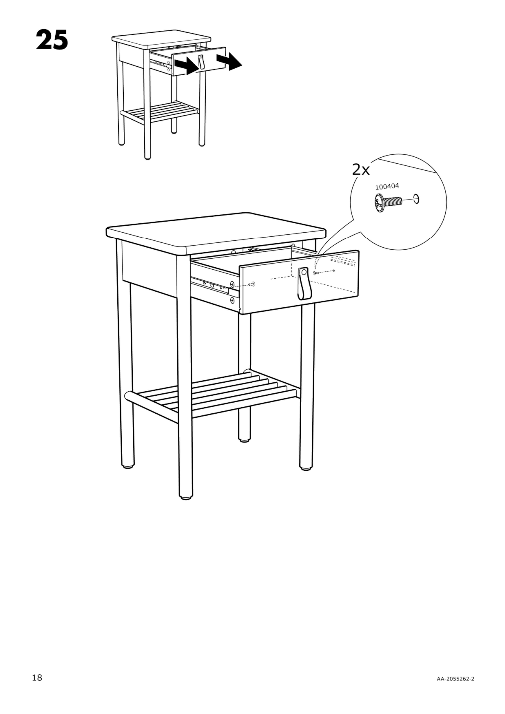 Assembly instructions for IKEA Bjoerksnaes nightstand birch | Page 18 - IKEA BJÖRKSNÄS nightstand 704.073.60