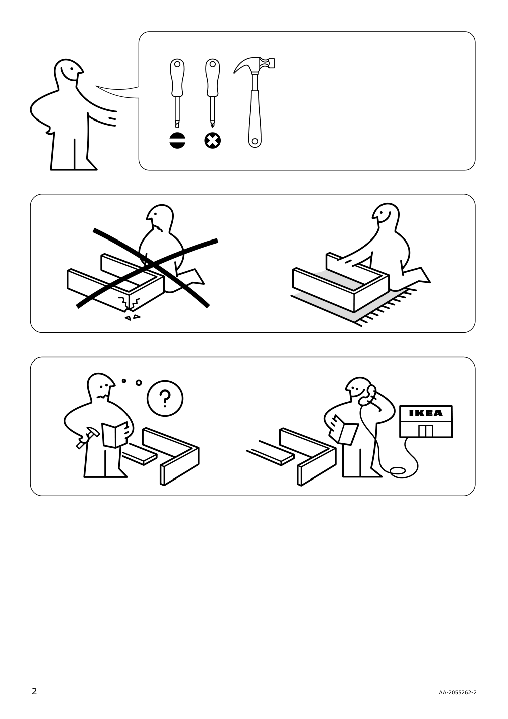 Assembly instructions for IKEA Bjoerksnaes nightstand birch | Page 2 - IKEA BJÖRKSNÄS nightstand 704.073.60