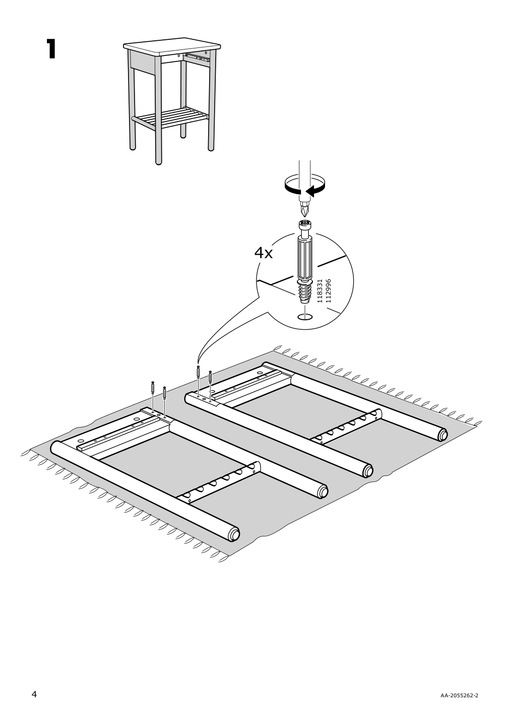 Assembly instructions for IKEA Bjoerksnaes nightstand birch | Page 4 - IKEA BJÖRKSNÄS nightstand 704.073.60