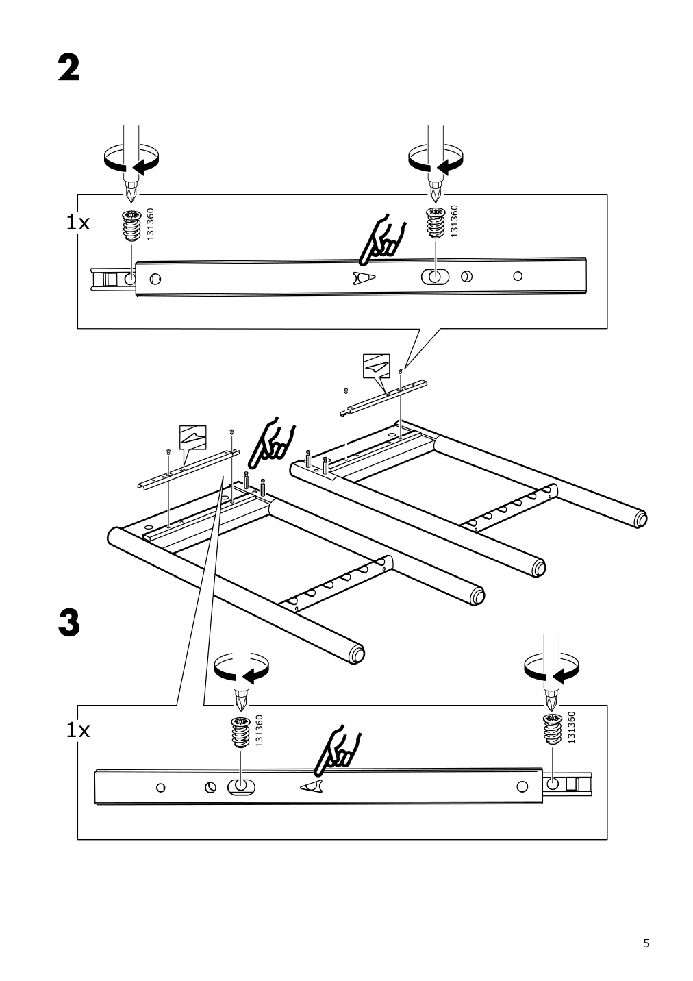 Assembly instructions for IKEA Bjoerksnaes nightstand birch | Page 5 - IKEA BJÖRKSNÄS nightstand 704.073.60