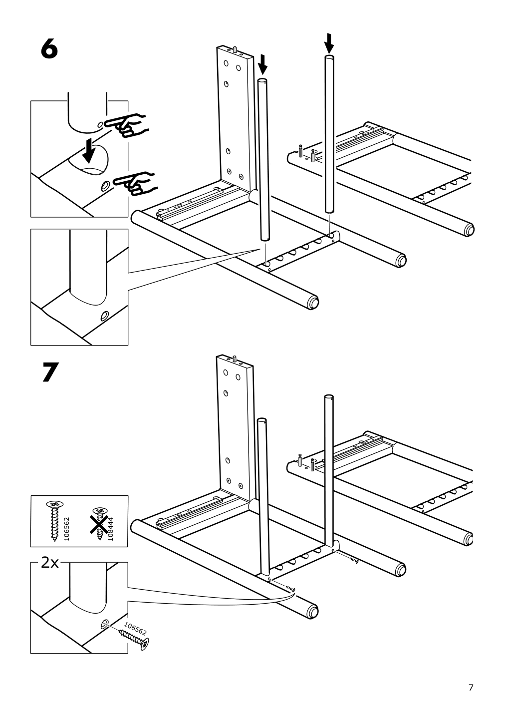 Assembly instructions for IKEA Bjoerksnaes nightstand birch | Page 7 - IKEA BJÖRKSNÄS nightstand 704.073.60