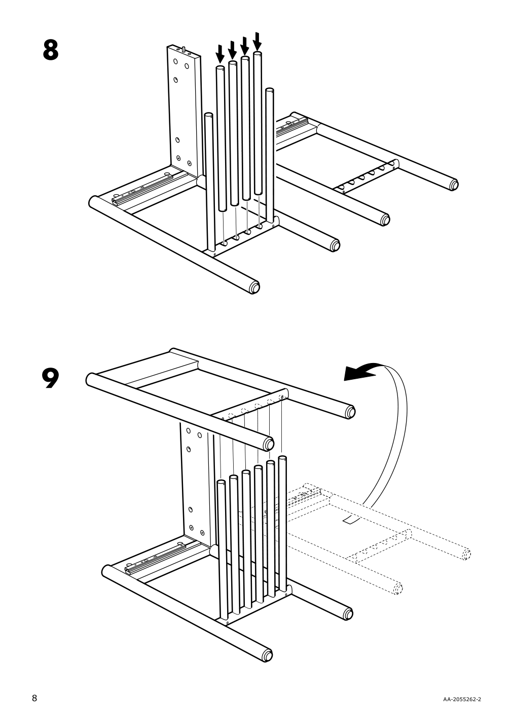 Assembly instructions for IKEA Bjoerksnaes nightstand birch | Page 8 - IKEA BJÖRKSNÄS nightstand 704.073.60