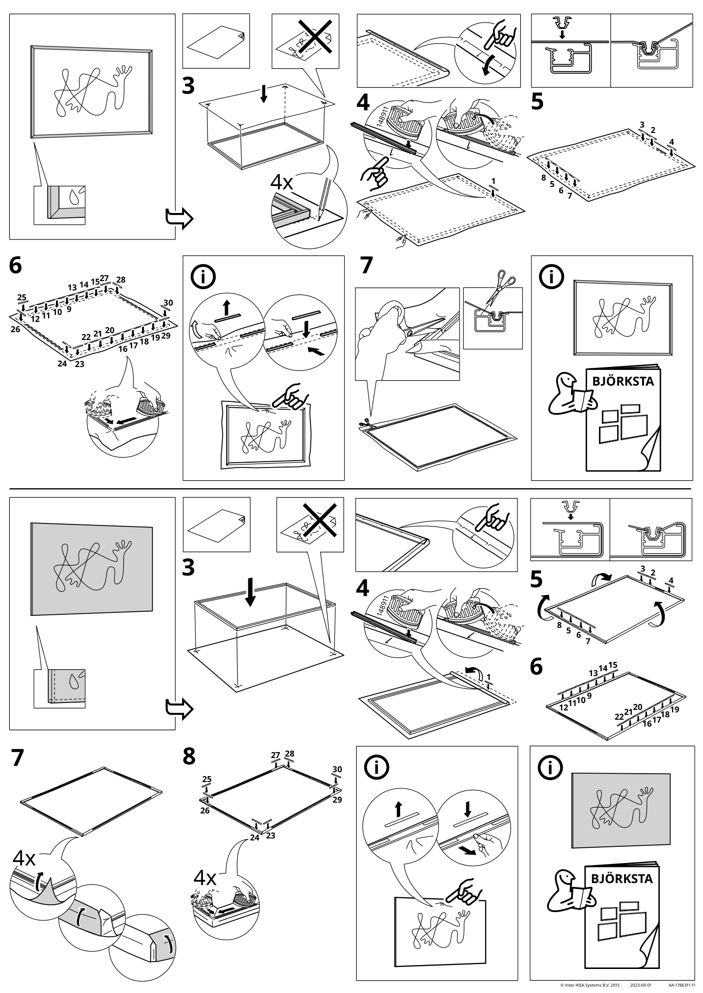 Assembly instructions for IKEA Bjoerksta picture the world | Page 2 - IKEA BJÖRKSTA picture and frame 895.089.48