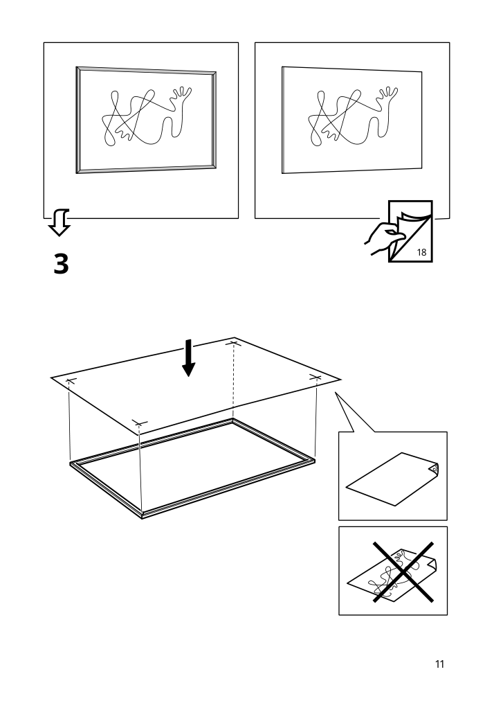 Assembly instructions for IKEA Bjoerksta picture look up | Page 11 - IKEA BJÖRKSTA picture and frame 494.716.16