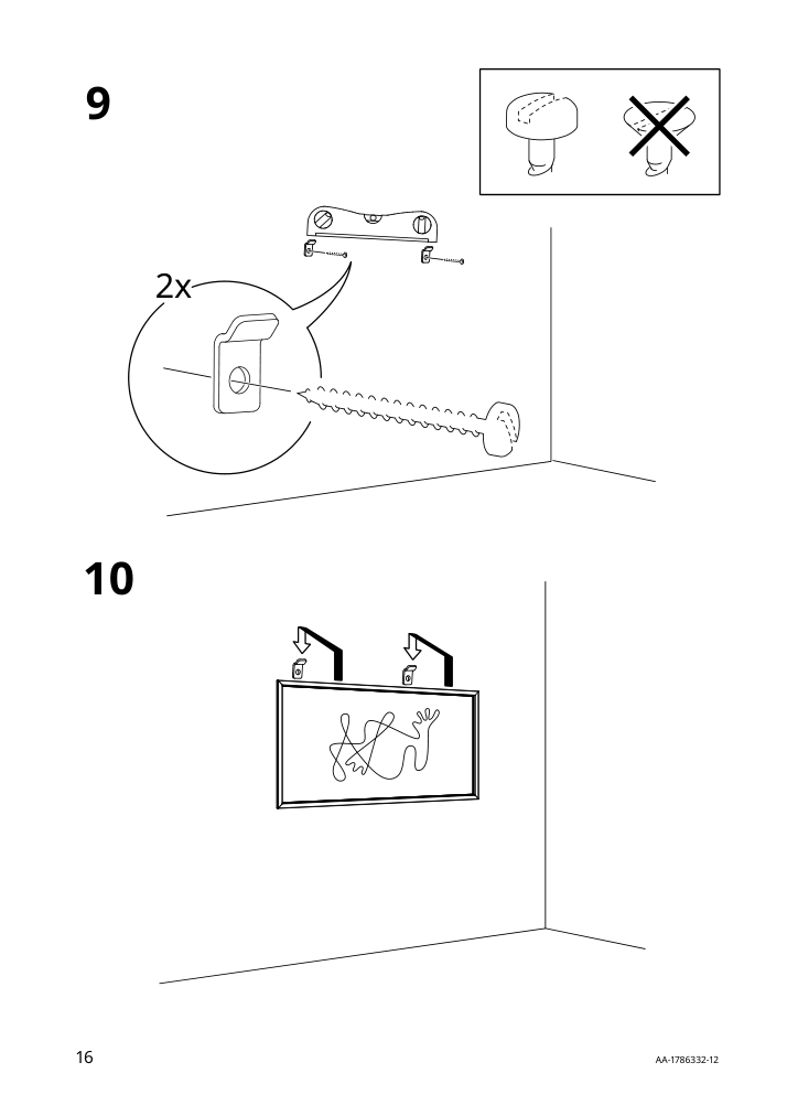 Assembly instructions for IKEA Bjoerksta picture stones | Page 16 - IKEA BJÖRKSTA picture and frame 294.716.03