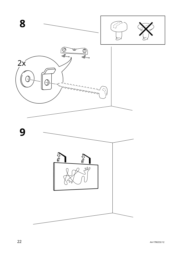 Assembly instructions for IKEA Bjoerksta picture stones | Page 22 - IKEA BJÖRKSTA picture and frame 494.716.02