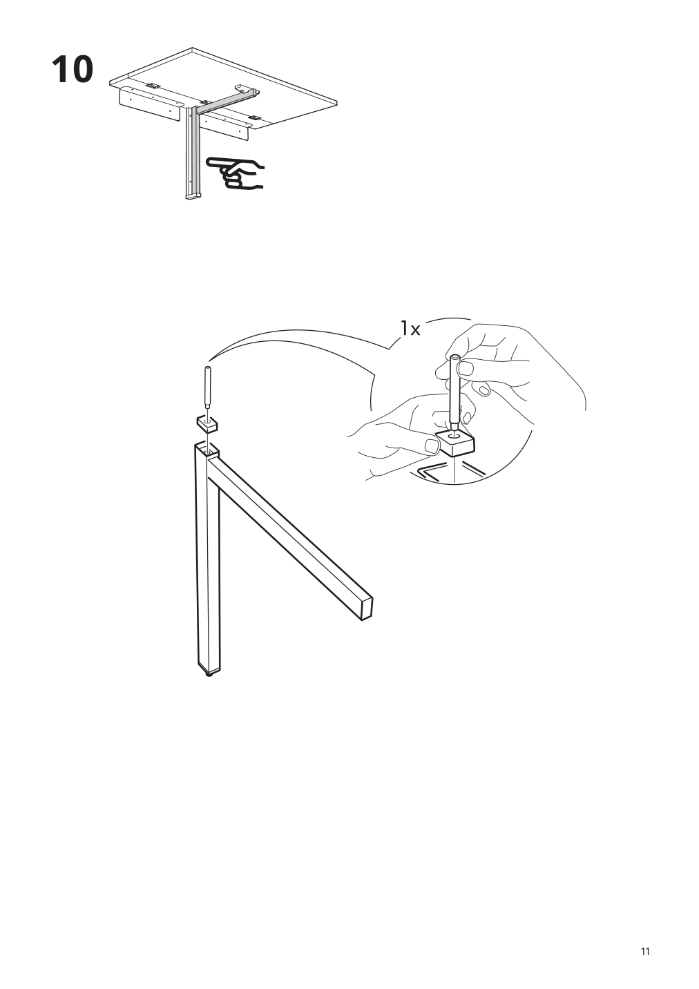 Assembly instructions for IKEA Bjursta wall mounted drop leaf table brown black | Page 11 - IKEA BJURSTA wall-mounted drop-leaf table 802.175.24