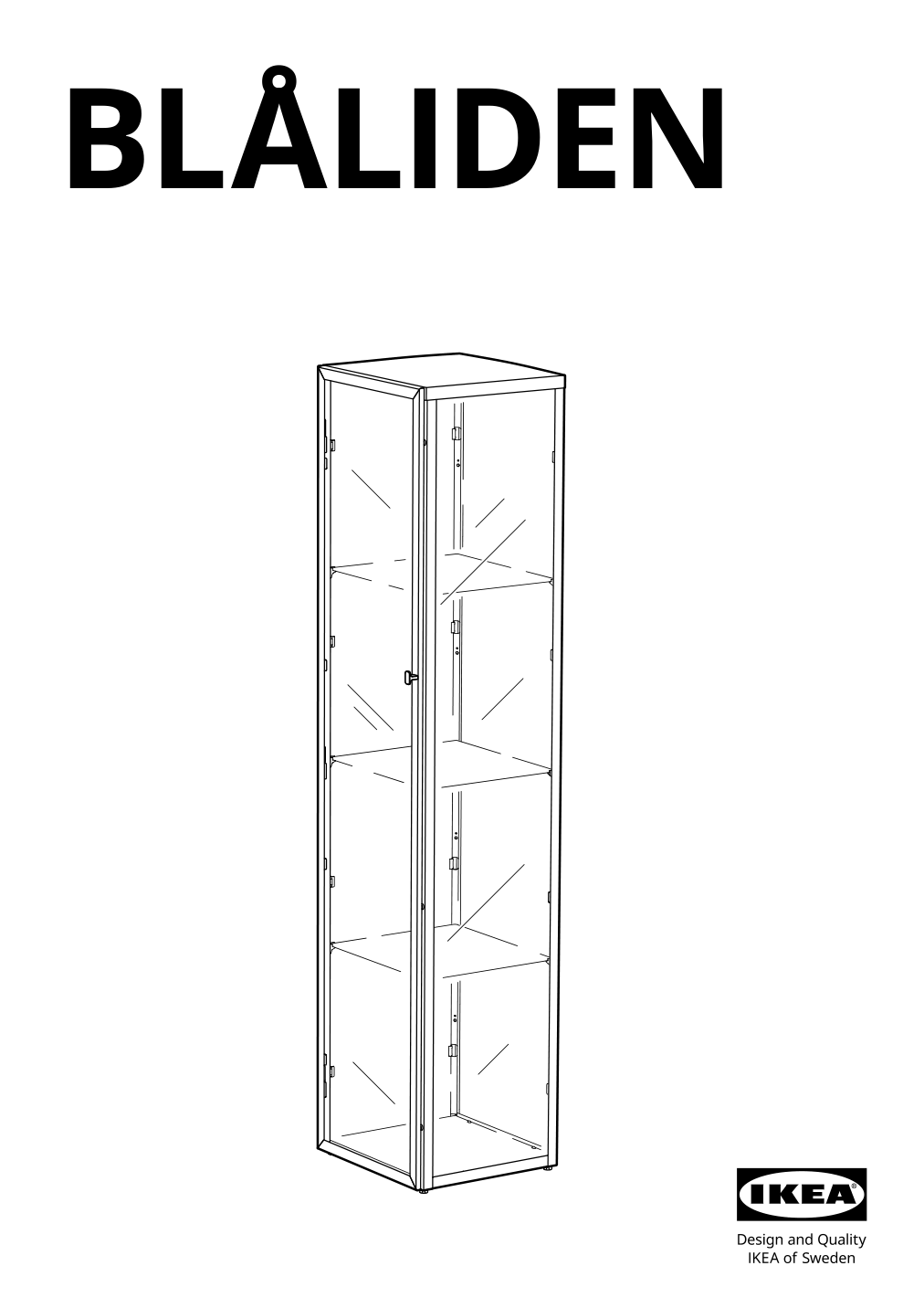 Assembly instructions for IKEA Blaliden glass door cabinet black | Page 1 - IKEA BLÅLIDEN / STRIMSÄV glass-door cabinet with lighting 895.229.25