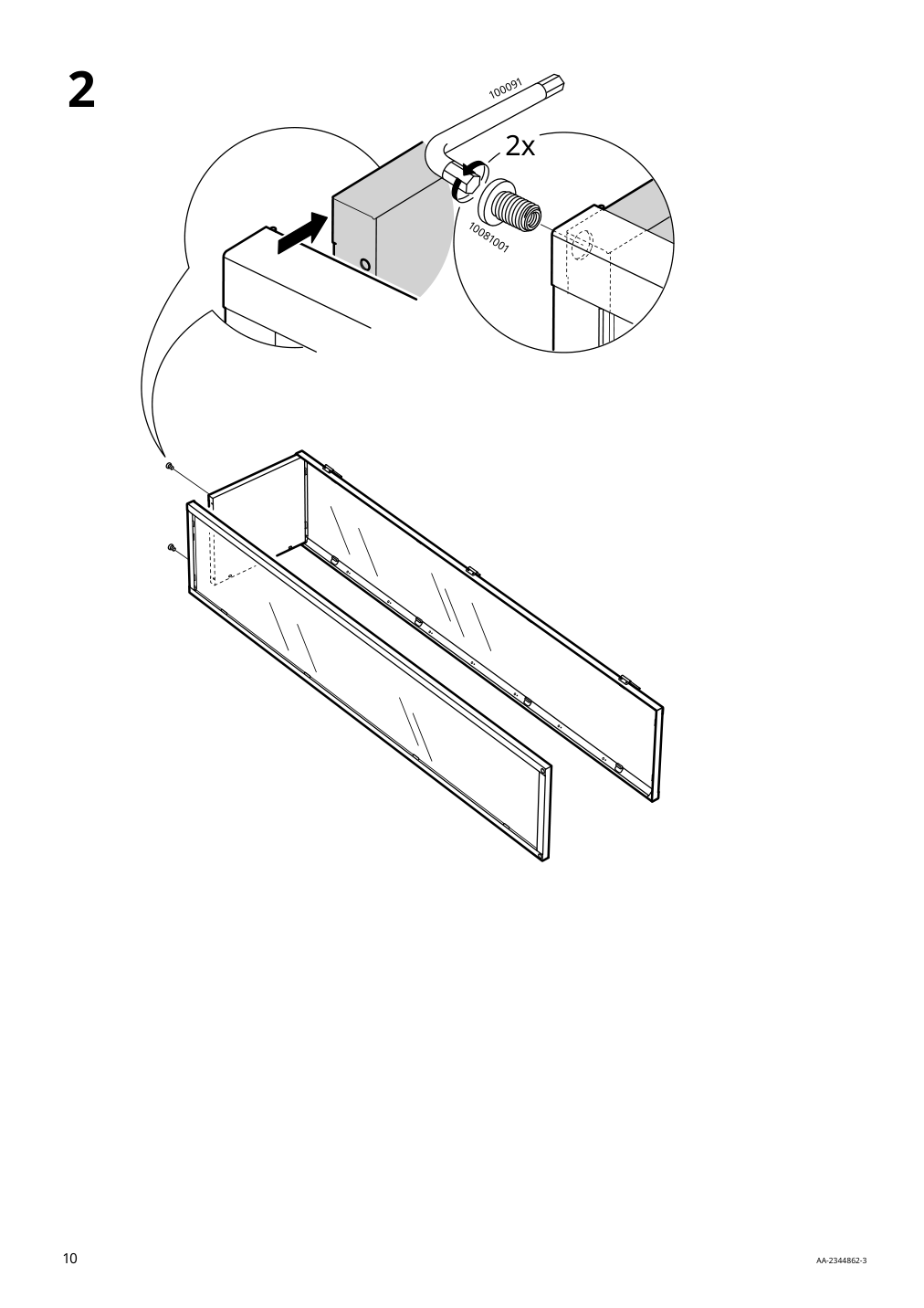 Assembly instructions for IKEA Blaliden glass door cabinet black | Page 10 - IKEA BLÅLIDEN / STRIMSÄV glass-door cabinet with lighting 895.229.25