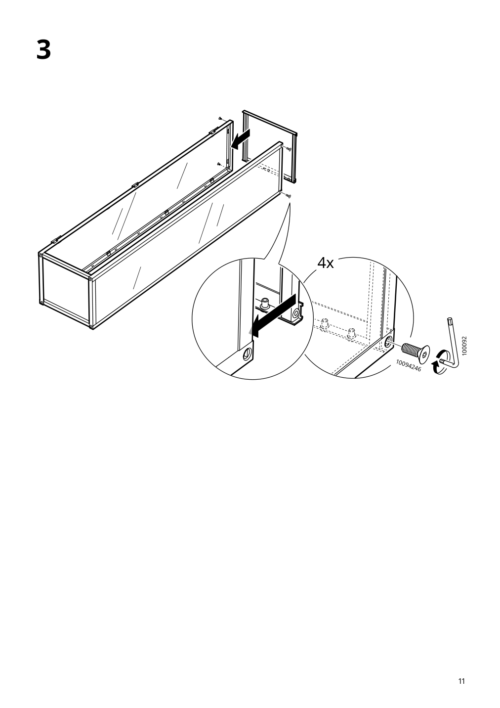 Assembly instructions for IKEA Blaliden glass door cabinet black | Page 11 - IKEA BLÅLIDEN / STRIMSÄV glass-door cabinet with lighting 895.229.25