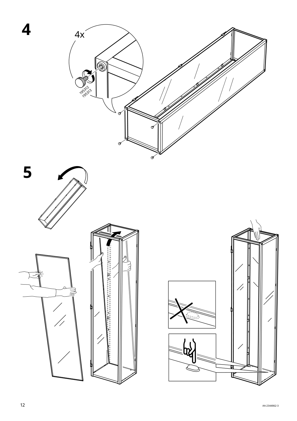 Assembly instructions for IKEA Blaliden glass door cabinet white | Page 12 - IKEA BLÅLIDEN / STRIMSÄV glass-door cabinet with lighting 395.229.56