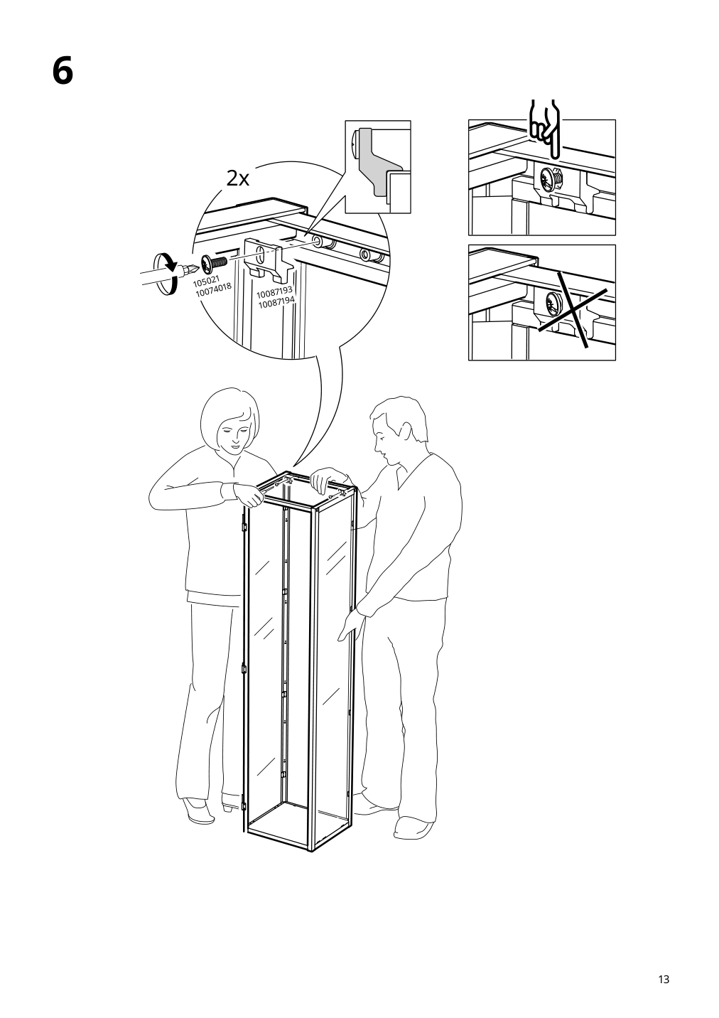 Assembly instructions for IKEA Blaliden glass door cabinet white | Page 13 - IKEA BLÅLIDEN glass-door cabinet 005.012.43